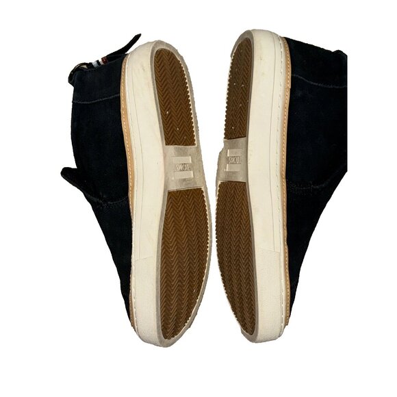 Toms Womens Paxton Sneakers Black Suede Size 9.5 Wide - Picture 4 of 5